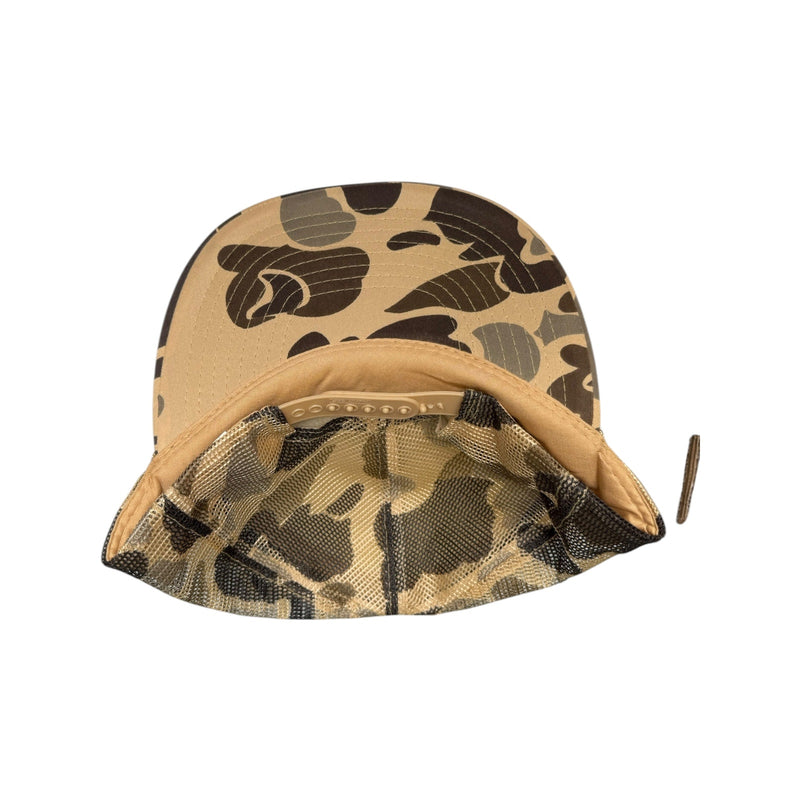 Vintage Nissin NAPA Filters Camo Mesh Snapback Hat OSFA