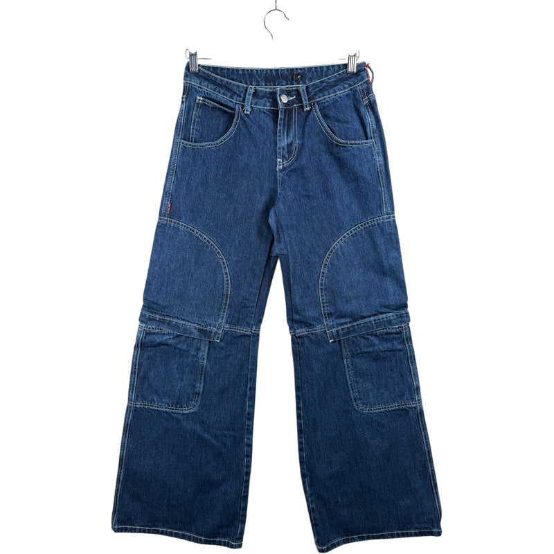 Vintage Utility Carpenter Wide Leg Denim Pants 25