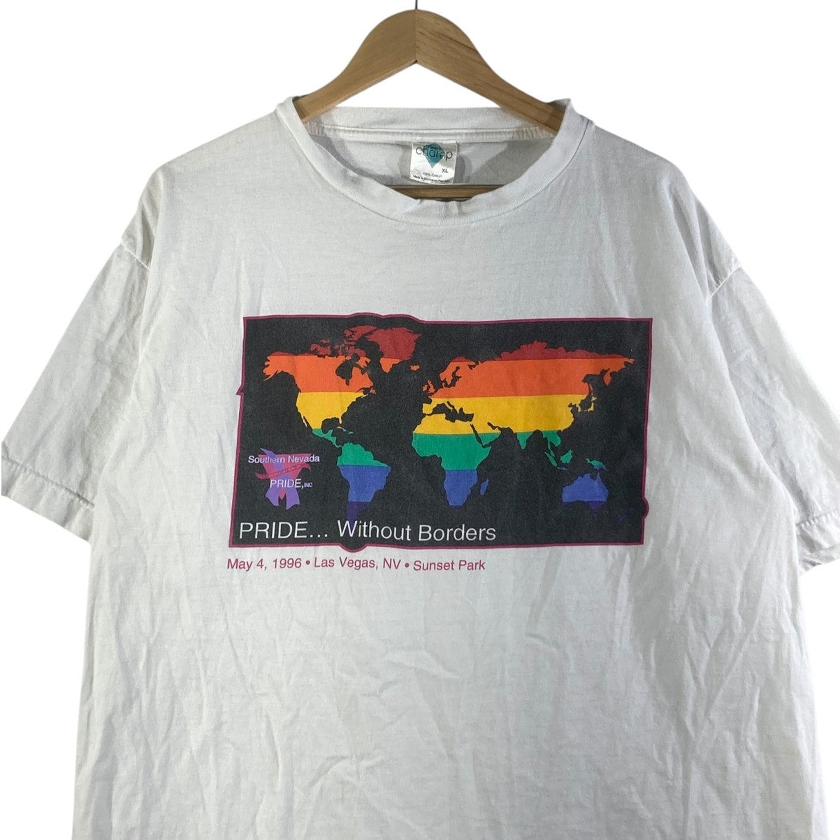 Vintage Pride Without Borders Las Vegas 90s T-Shirt