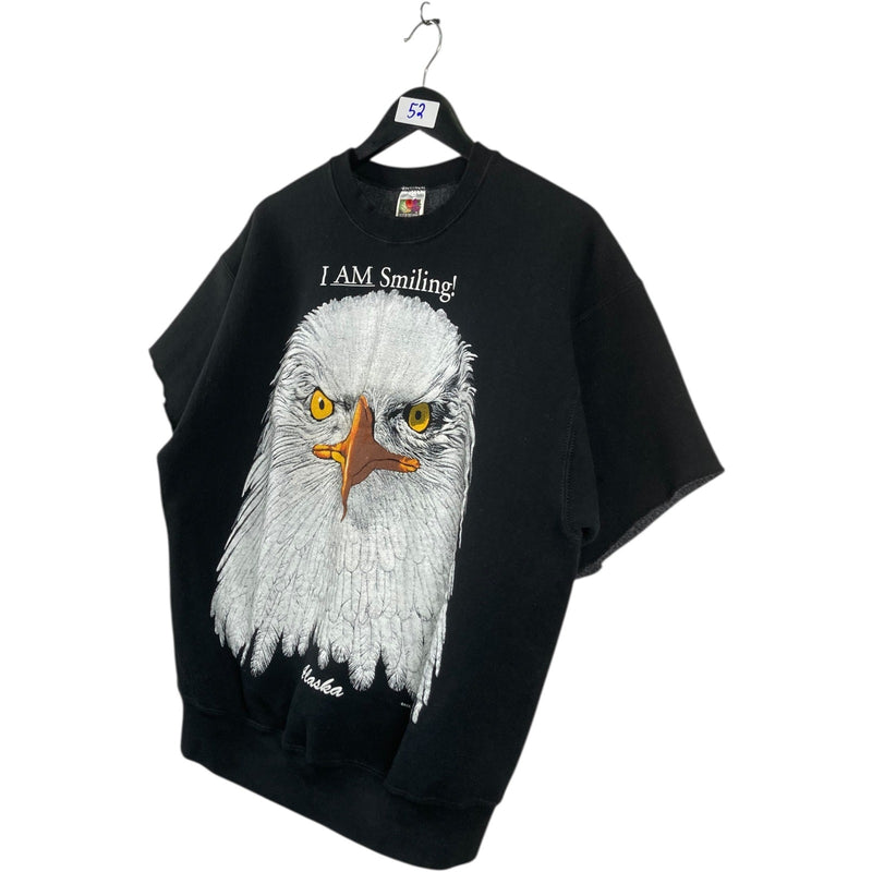 Vintage Alaska Bald Eagle I AM Smiling Short Sleeve Crewneck