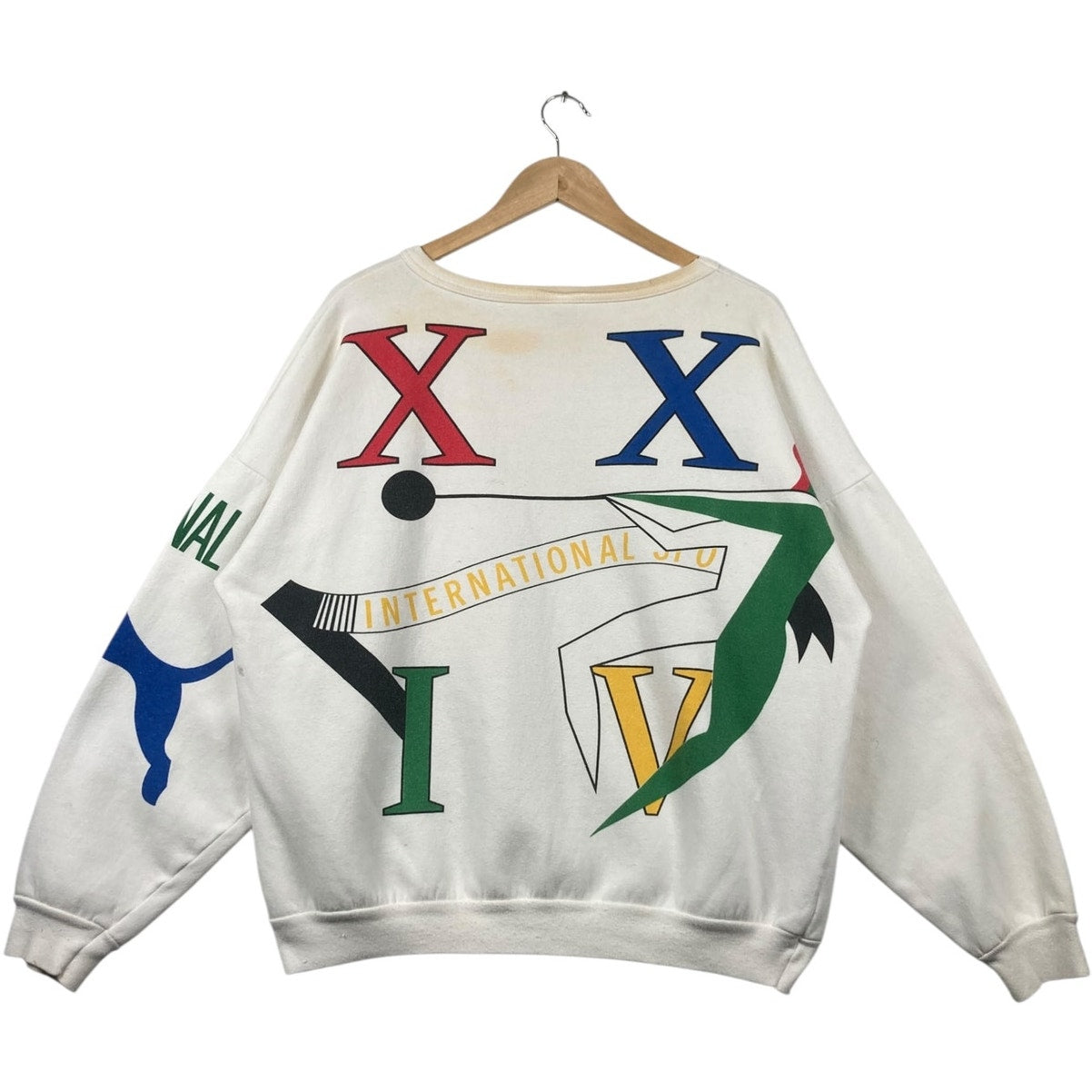 Vintage Puma Allover Print Sport Crewneck