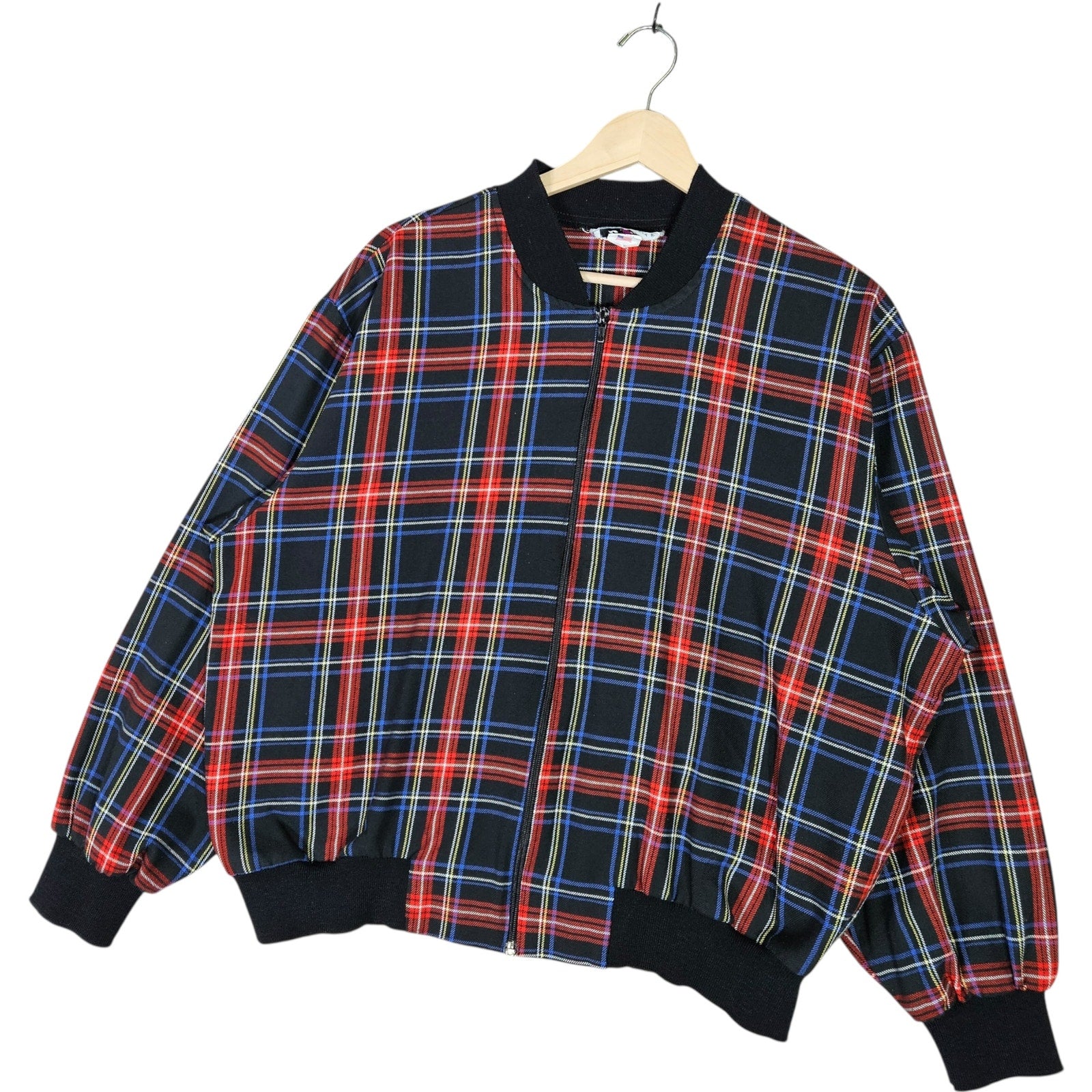 Vintage Katie Brooke Plaid Bomber Jacket