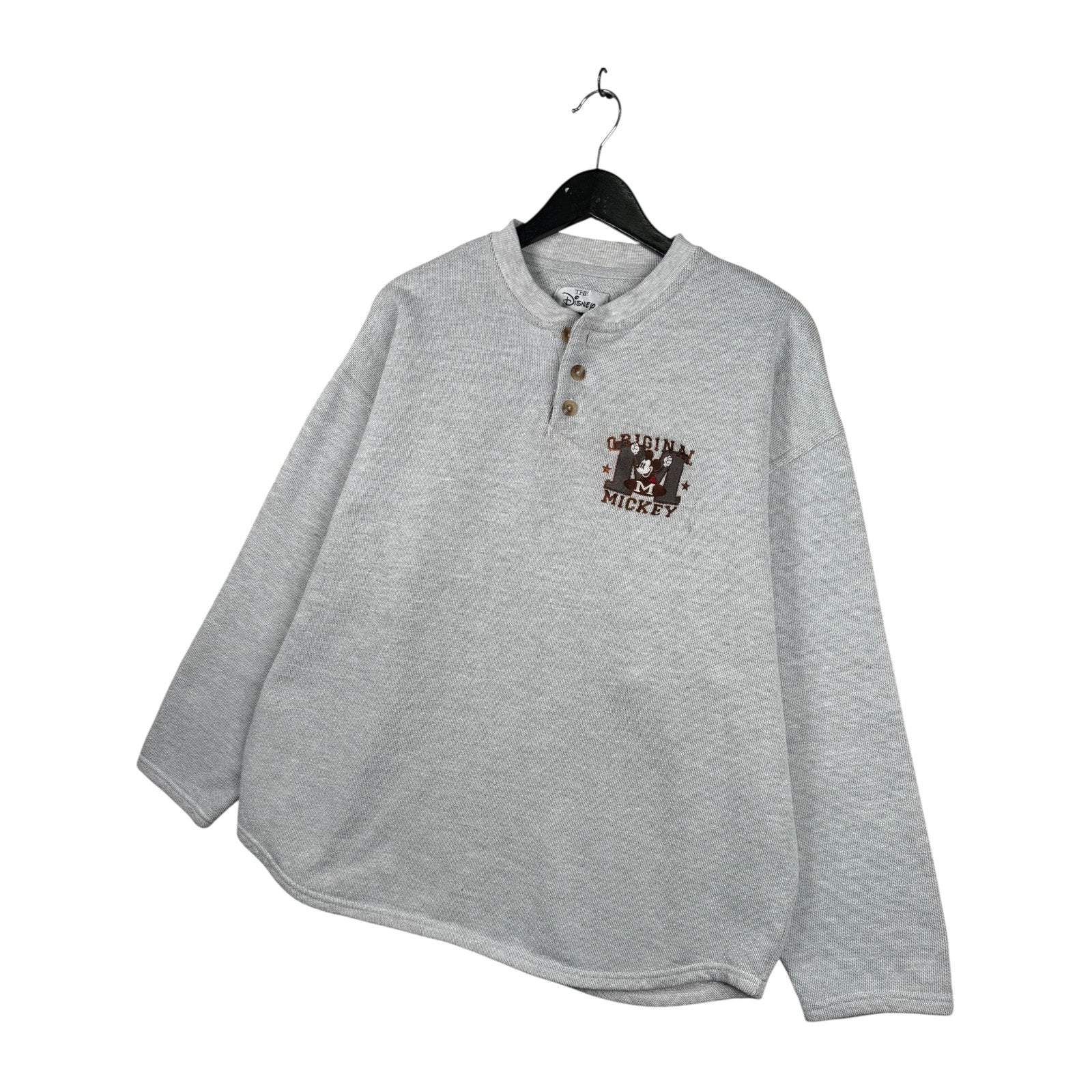 Vintage Disney Original Mickey Mouse Henley Long Sleeve