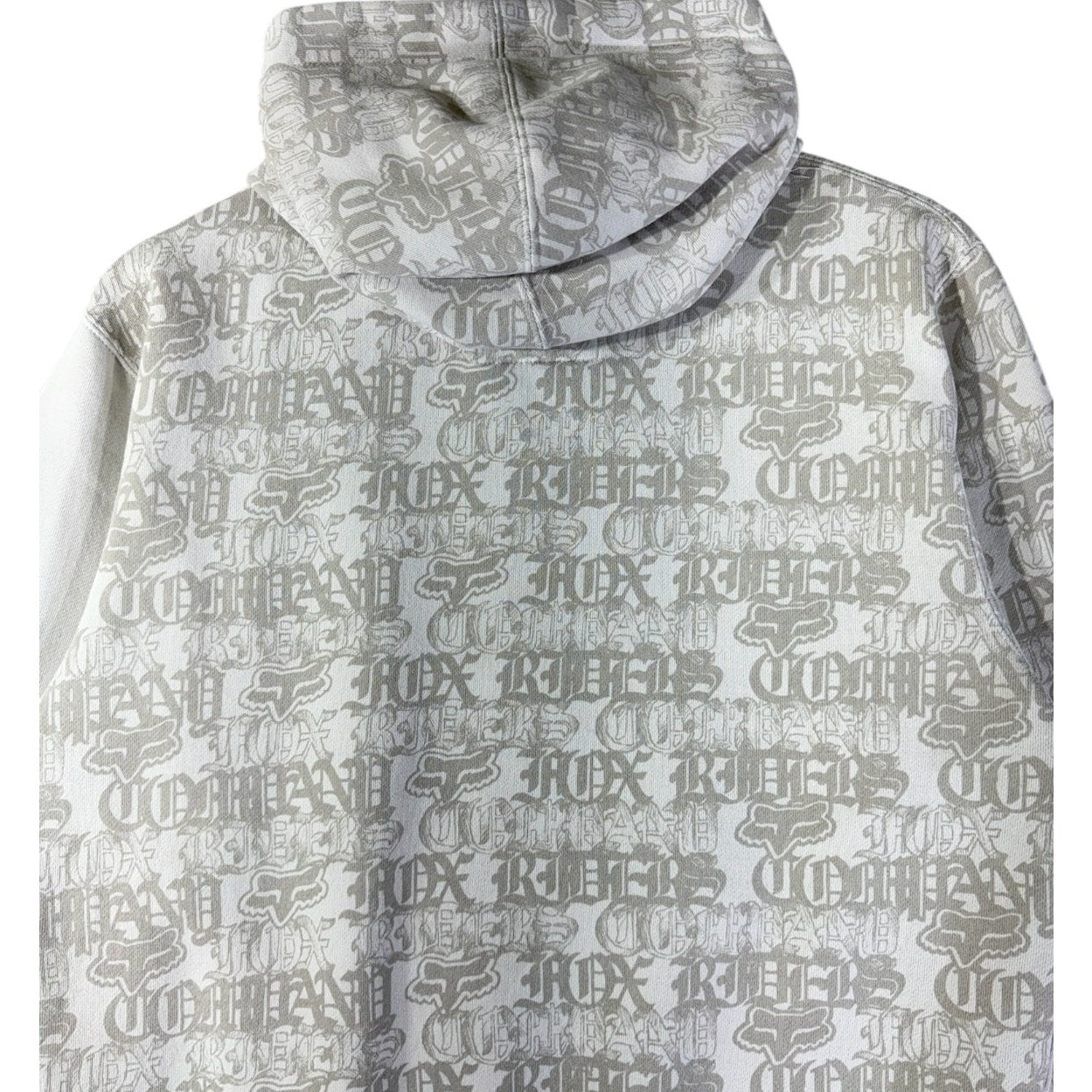 Vintage Fox Embroidered Logo Hoodie