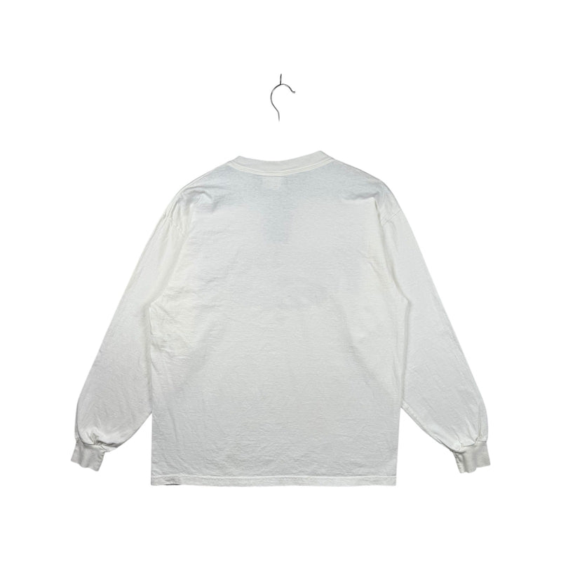 Vintage Reebok Logo Print T-Shirt Long Sleeve