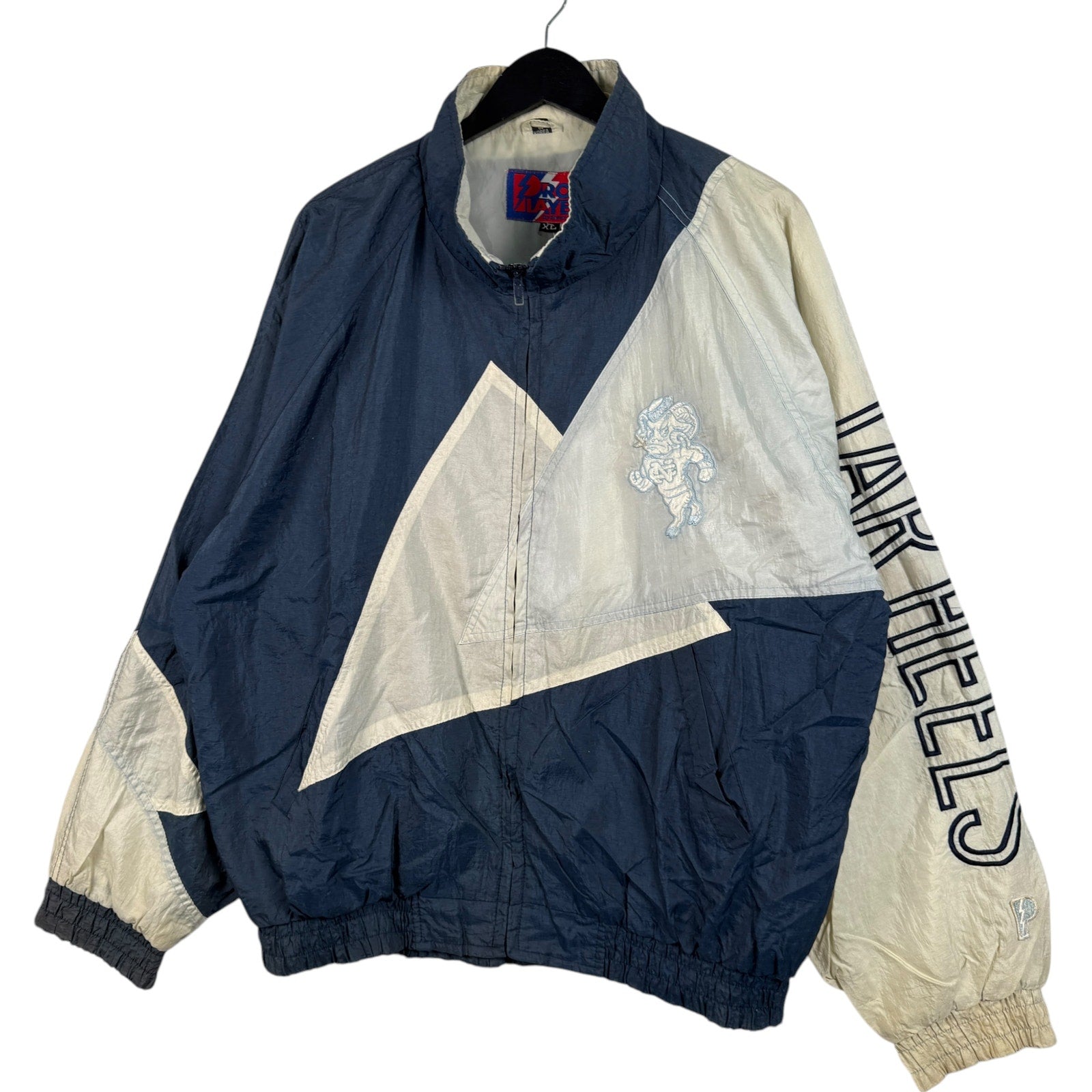 Vintage UNC Chapel Hill Tar Heels Arm Spellout Windbreaker
