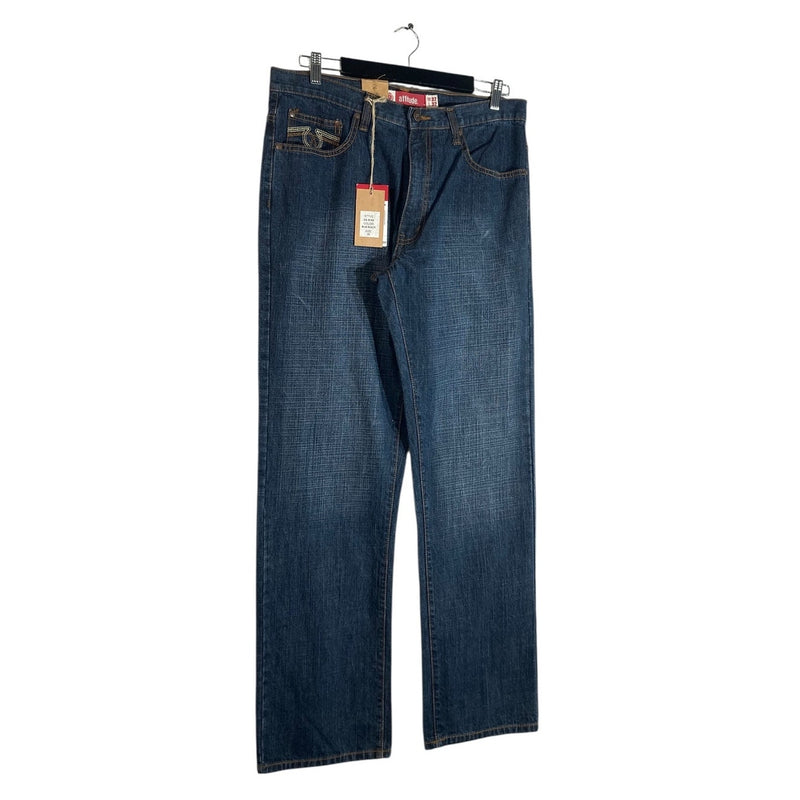 Vintage NWT Attitude Straight Leg Denim Jeans 32x32
