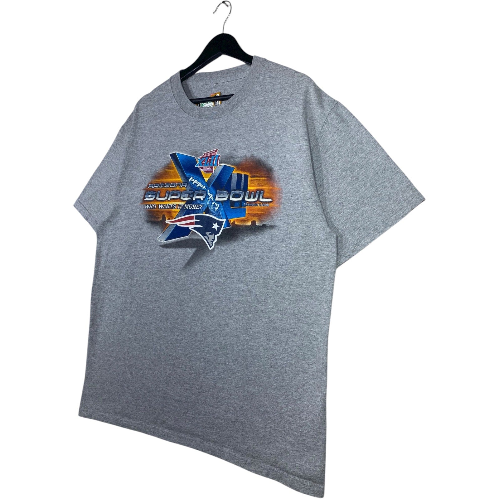 Vintage Patriots Arizona Super Bowl XLII NFL Graphic T-Shirt