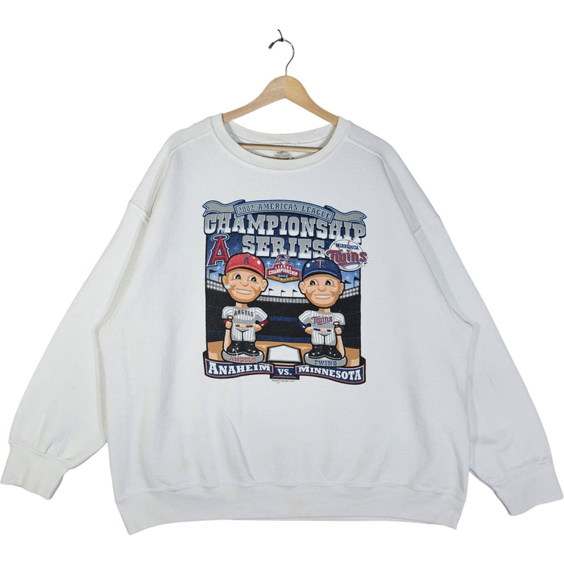 Vintage MLB ALCS 2002 Angels Minnesota Twins Crewneck