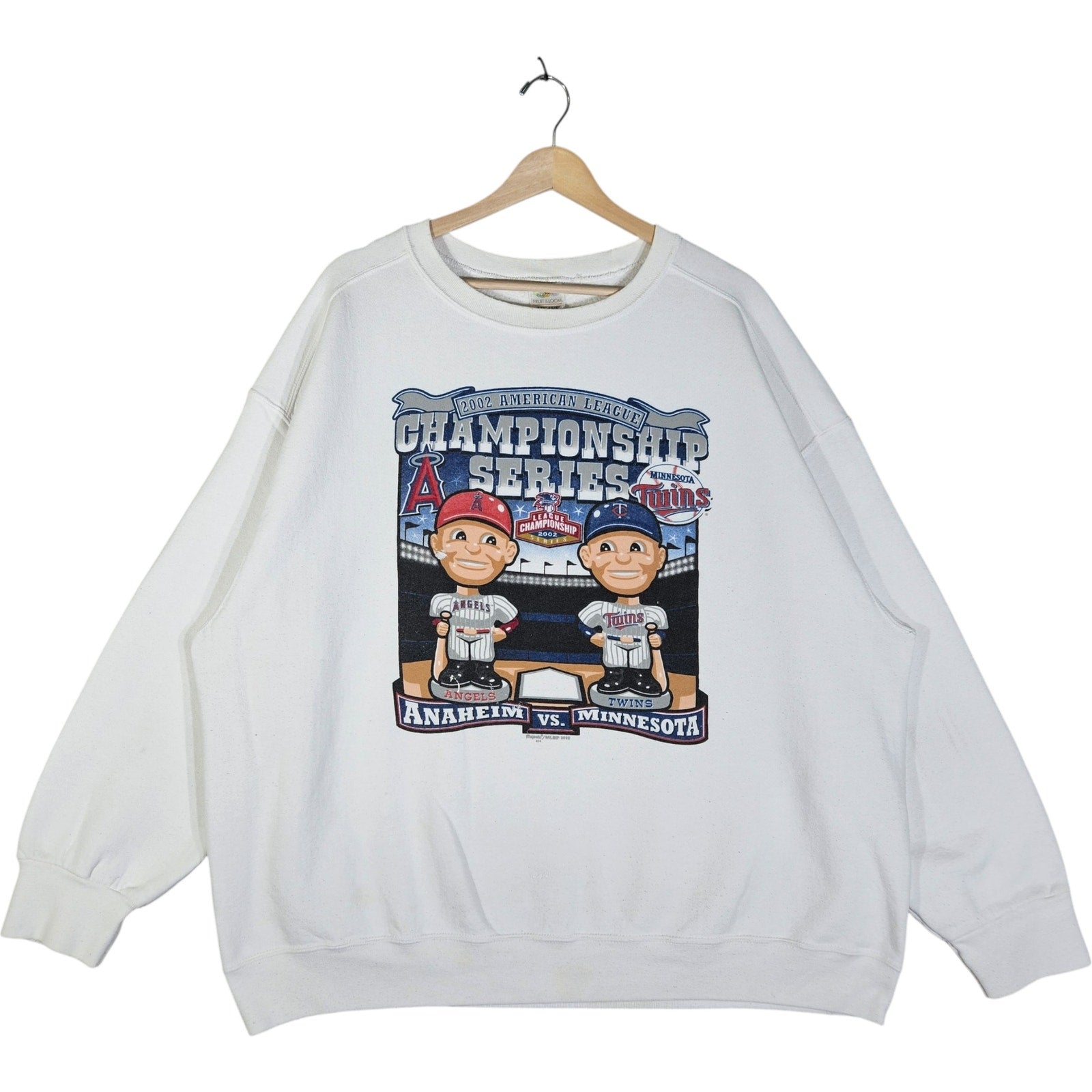 Vintage MLB ALCS 2002 Angels Minnesota Twins Crewneck