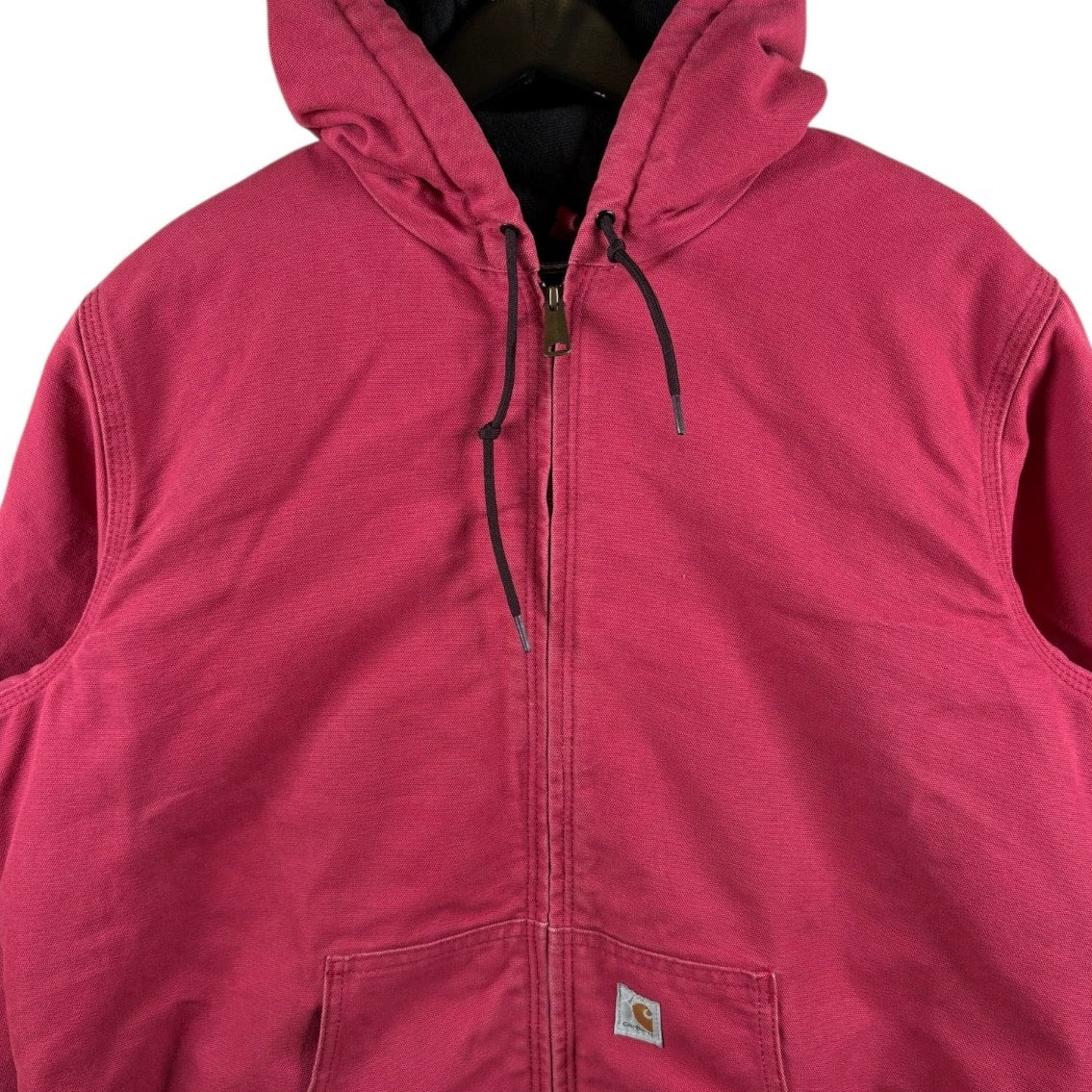 Vintage Womens Carhartt Canvas Hooded Full Zip Workwear Jacket