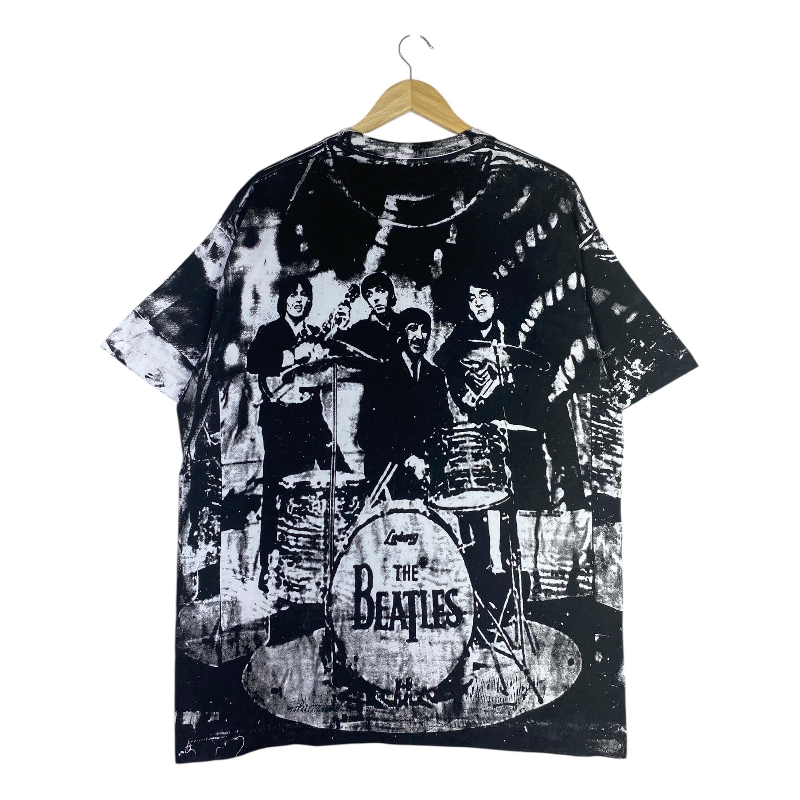 Vintage The Beatles Allover Print T-Shirt