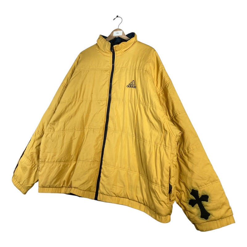 Vintage Adidas Back Logo Full Zip Puffer Track Jacket