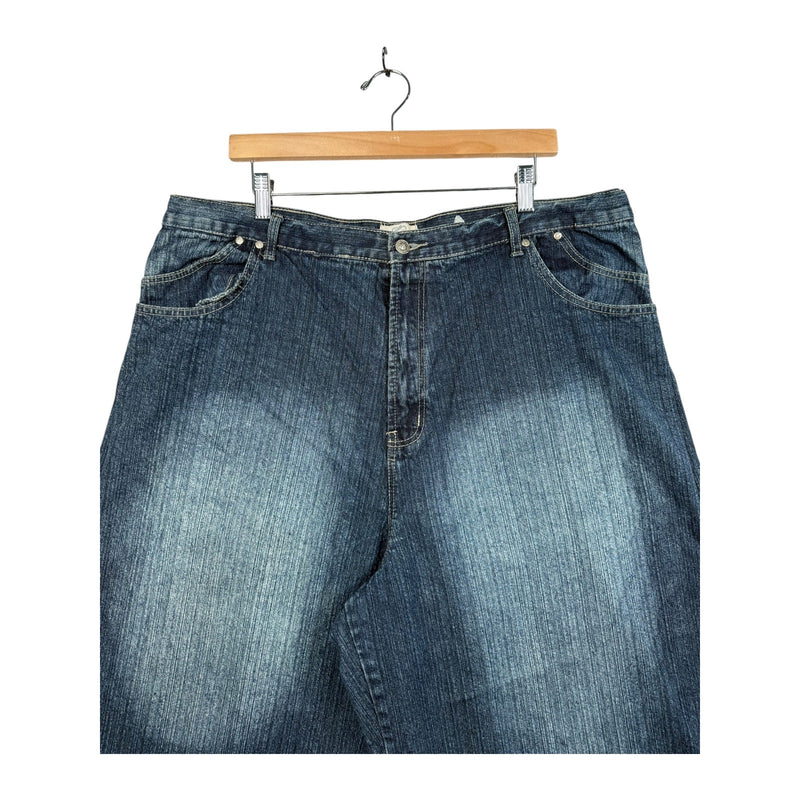 Vintage Washed Straight Leg Bermuda Denim Shorts 40