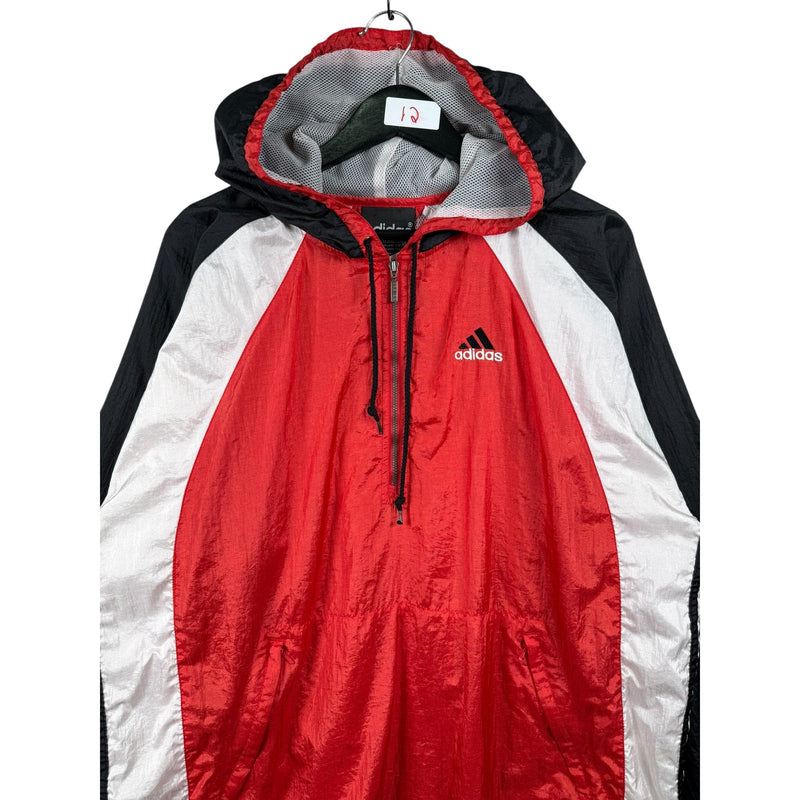 Vintage Adidas 1/2 Zip Light Jacket Hoodie Windbreaker
