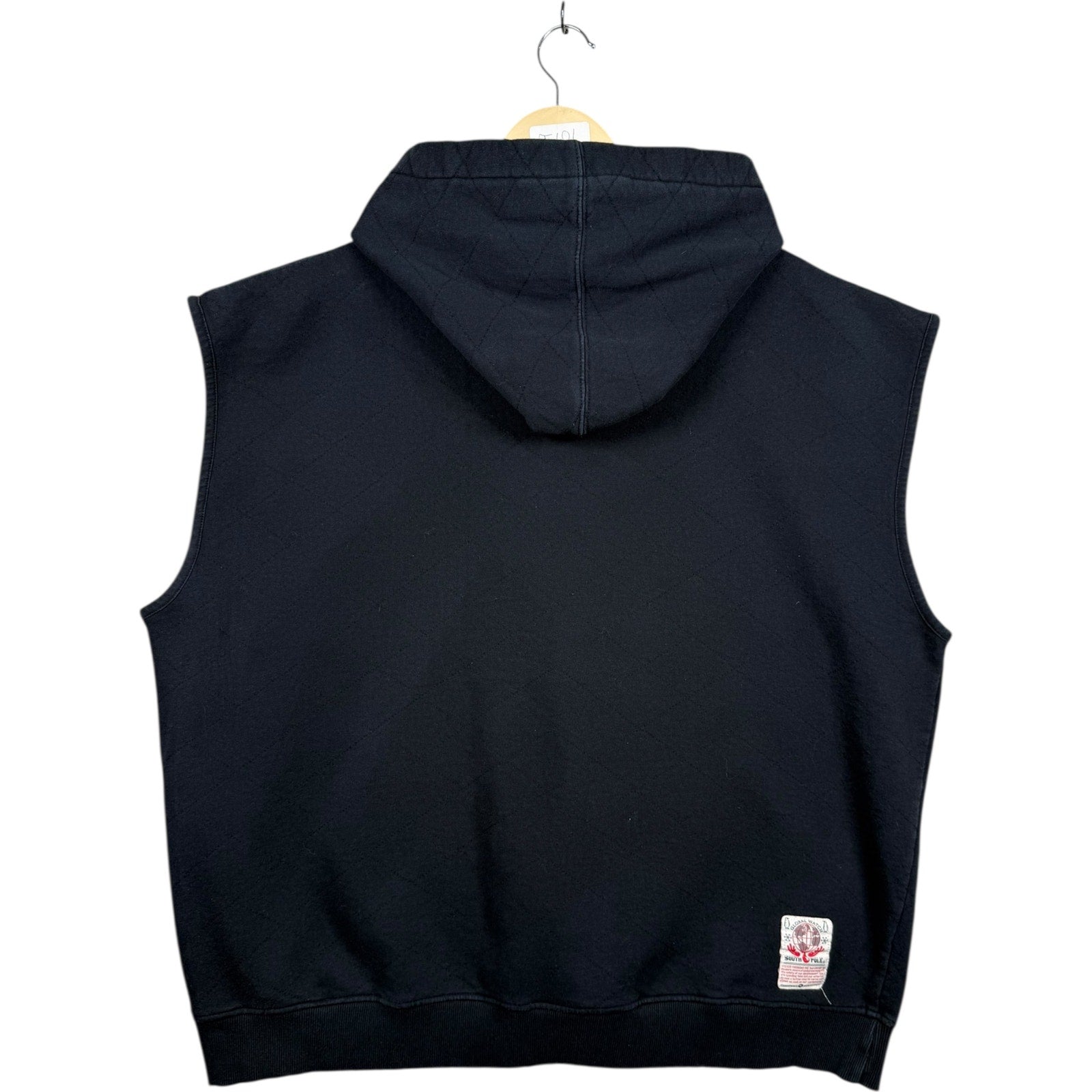 Vintage South Pole Quilted Sleeveless Hoodie