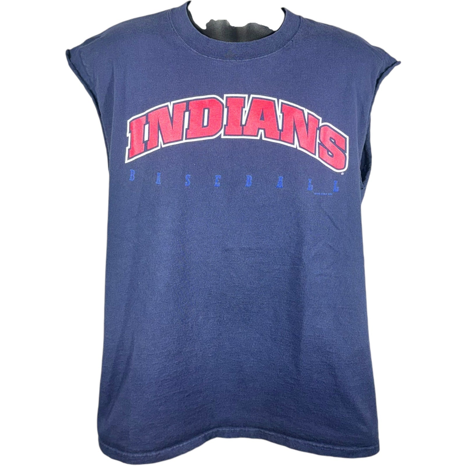 Vintage Lee Sport Cleveland Indians MLB Cut Off Tee 90's