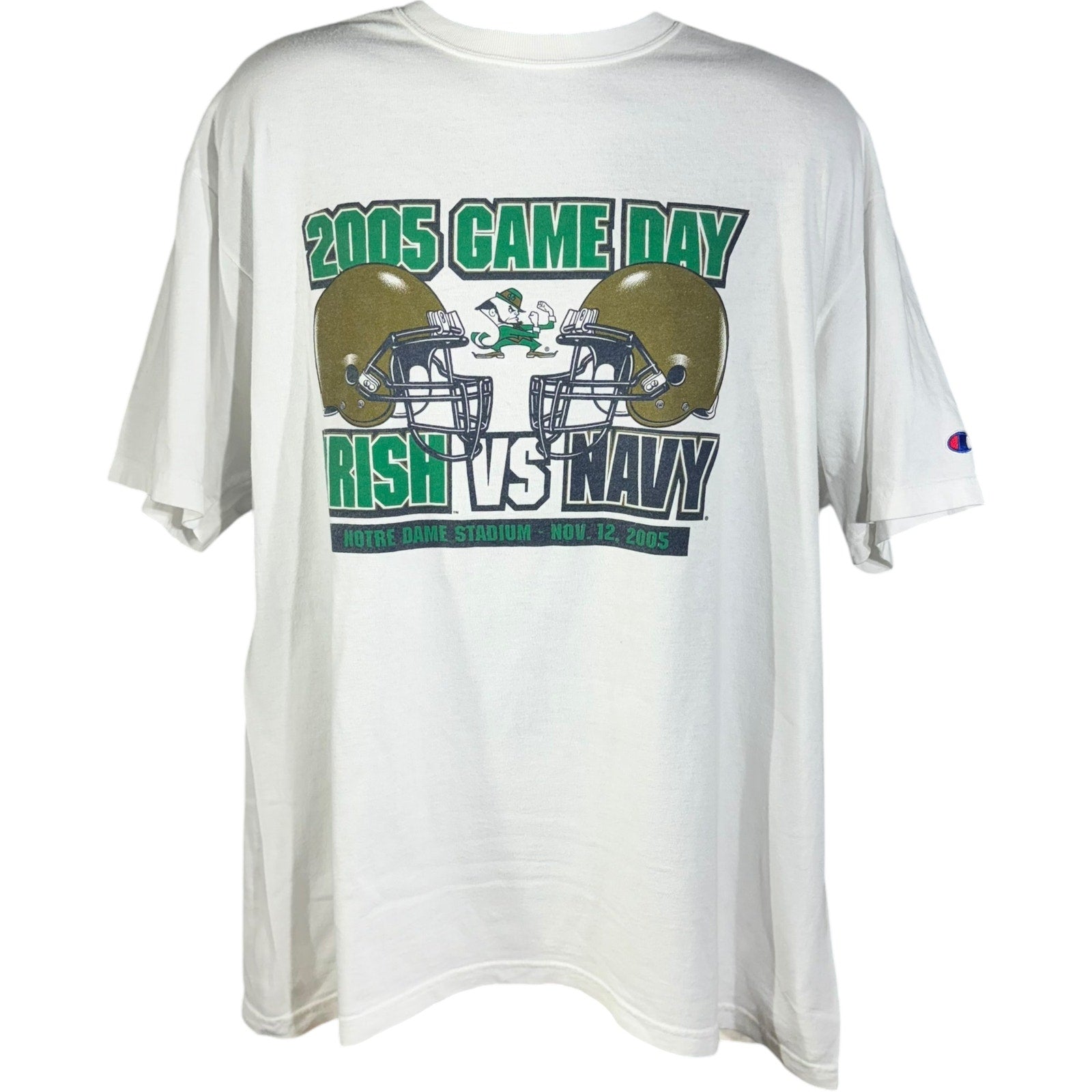 Vintage Champion Notre Dame vs. Navy Game Day Tee