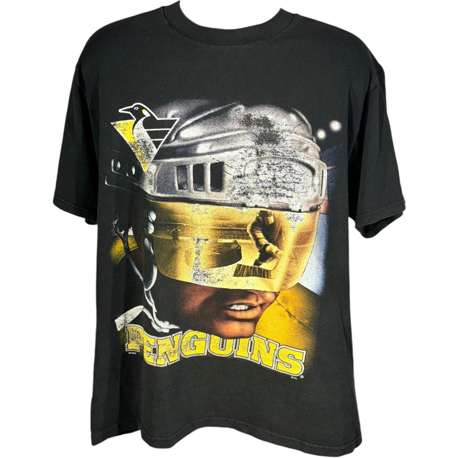 Vintage Pittsburgh Penguins Hockey Helmet NHL Tee