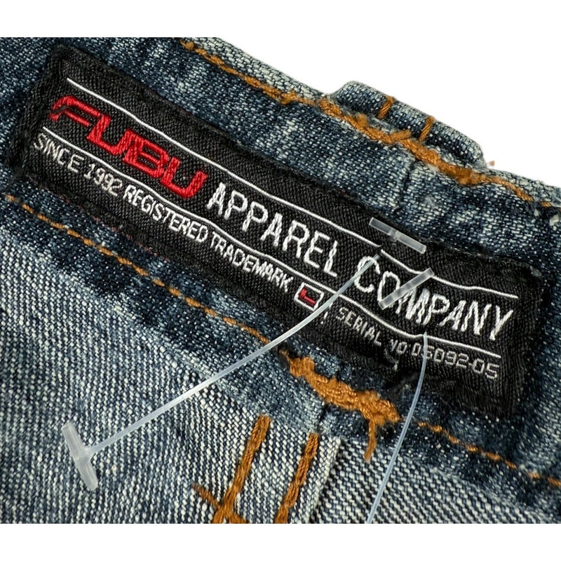 Vintage Fubu Faded Wide Leg Denim Jeans 32x34