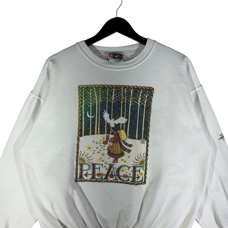 Vintage Stafford Blaine Design Peace Forest Art Crewneck