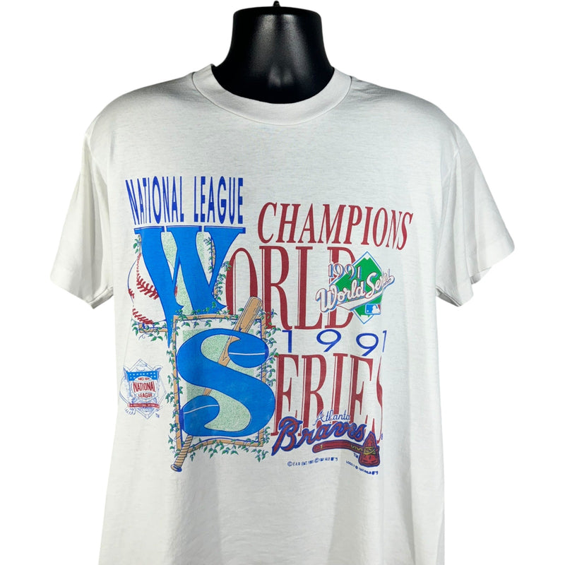 Vintage Atlanta Braves World Series Champs Tee 1991