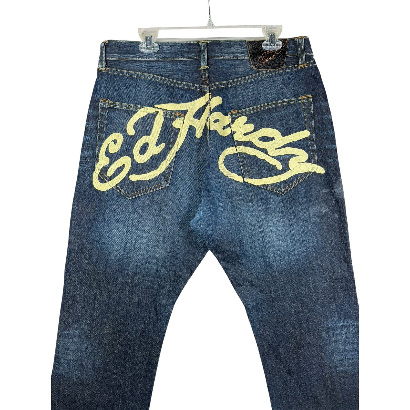 Vintage Ed Hardy Embroidered Straight Leg Jeans 36