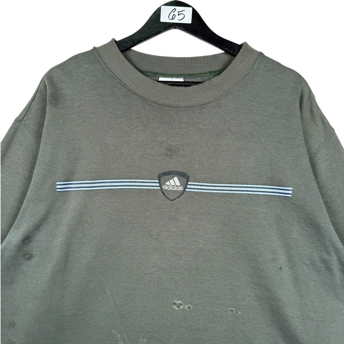 Vintage Adidas Logo Stripe Graphic Crewneck