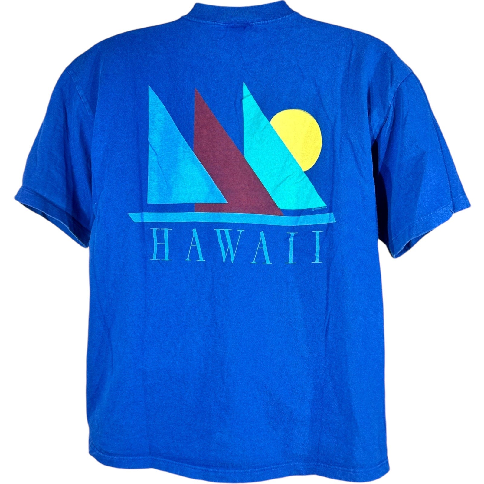 Vintage Hawaii Sailing Sunset Souvenir Tee