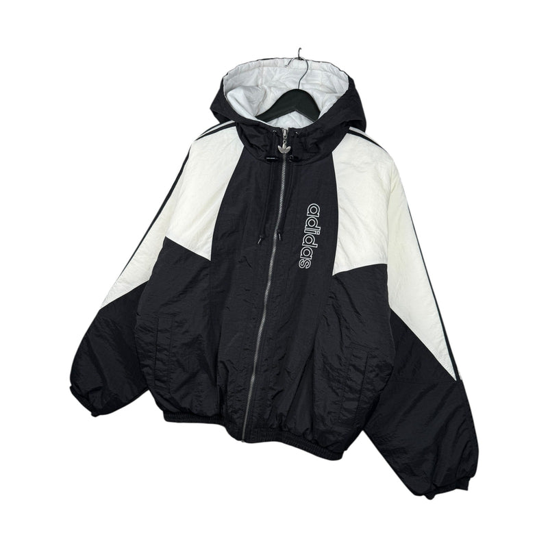 Vintage Adidas Full Zip Colorblock Hooded Windbreaker