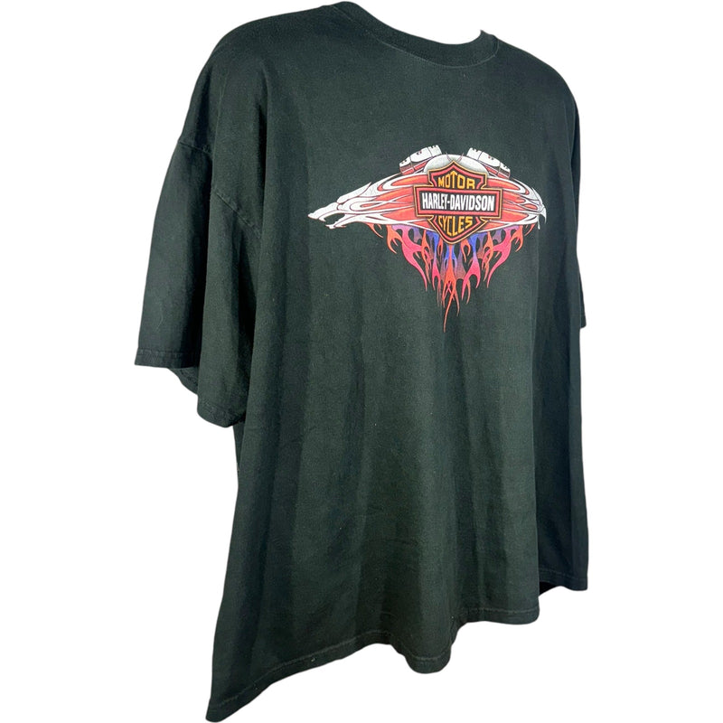 Vintage Flaming Engine Harley Davidson Tee 90s