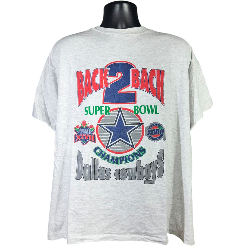 Vintage Dallas Cowboys Back To Back Super Bowl Champions Tee 90s