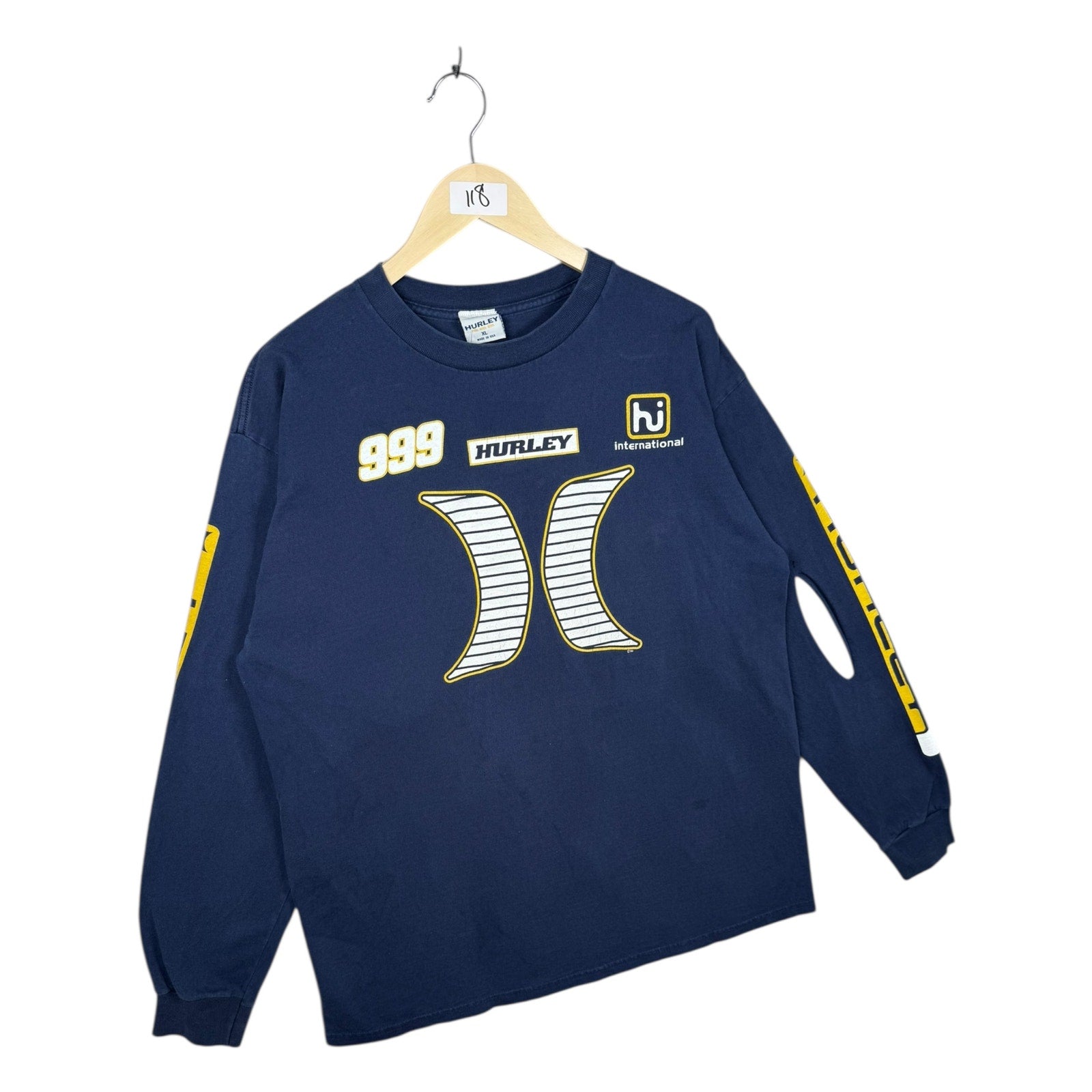 Vintage Hurley 999 Racing Long Sleeve T-Shirt