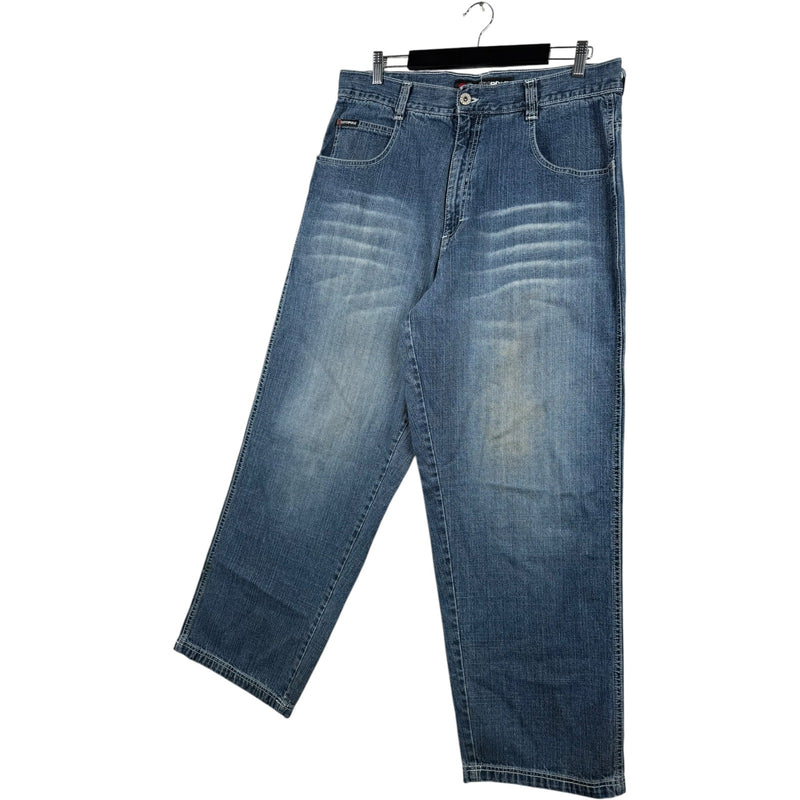Vintage Southpole Faded Wide Leg Denim Jeans 36x30
