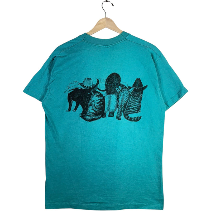Vintage Cat In Hats Double Sided Art Tee
