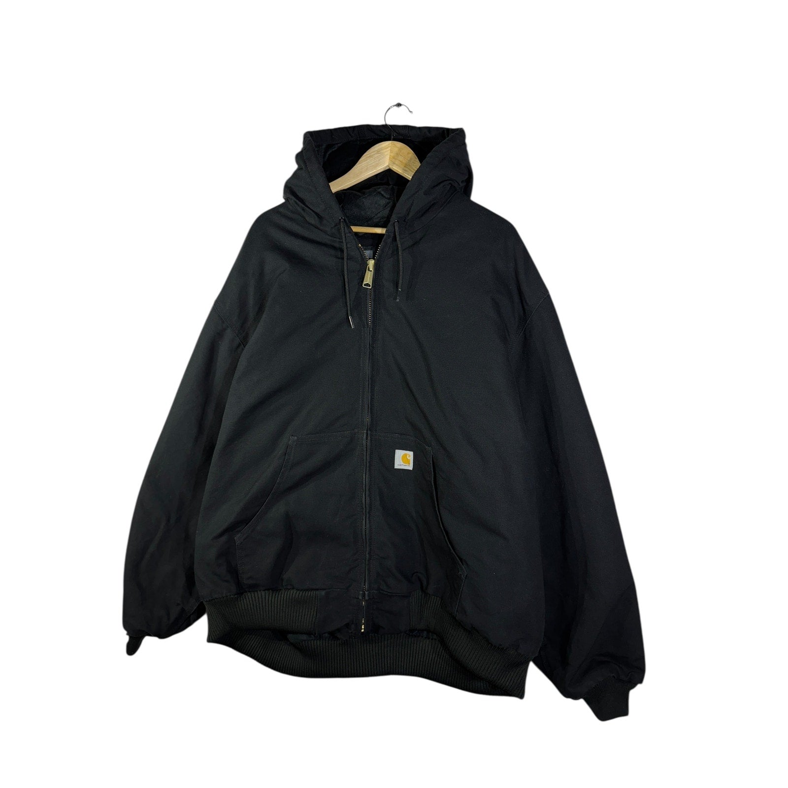 Vintage Carhartt Canvas Hooded Full Zip Workwear Jacket