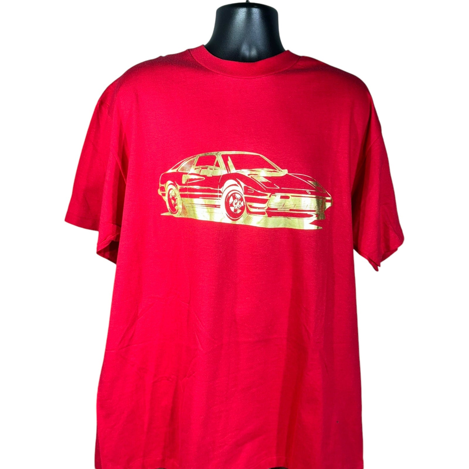 Vintage Metallic Print Car Tee