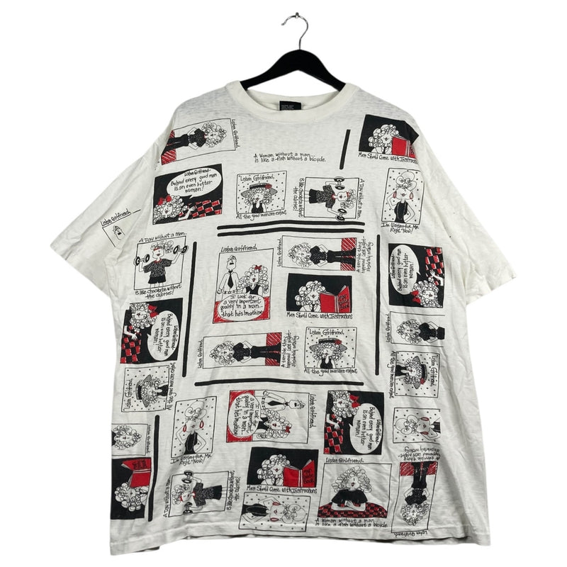 Vintage Comic Strip Graphic Short Sleeve T-Shirt