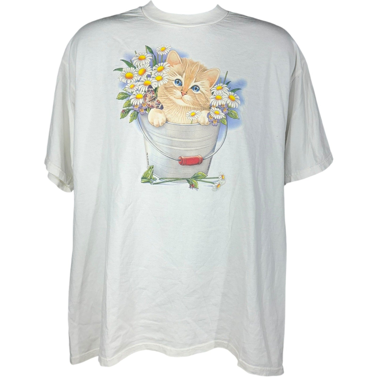 Vintage Cat In A Bucket Nature Tee