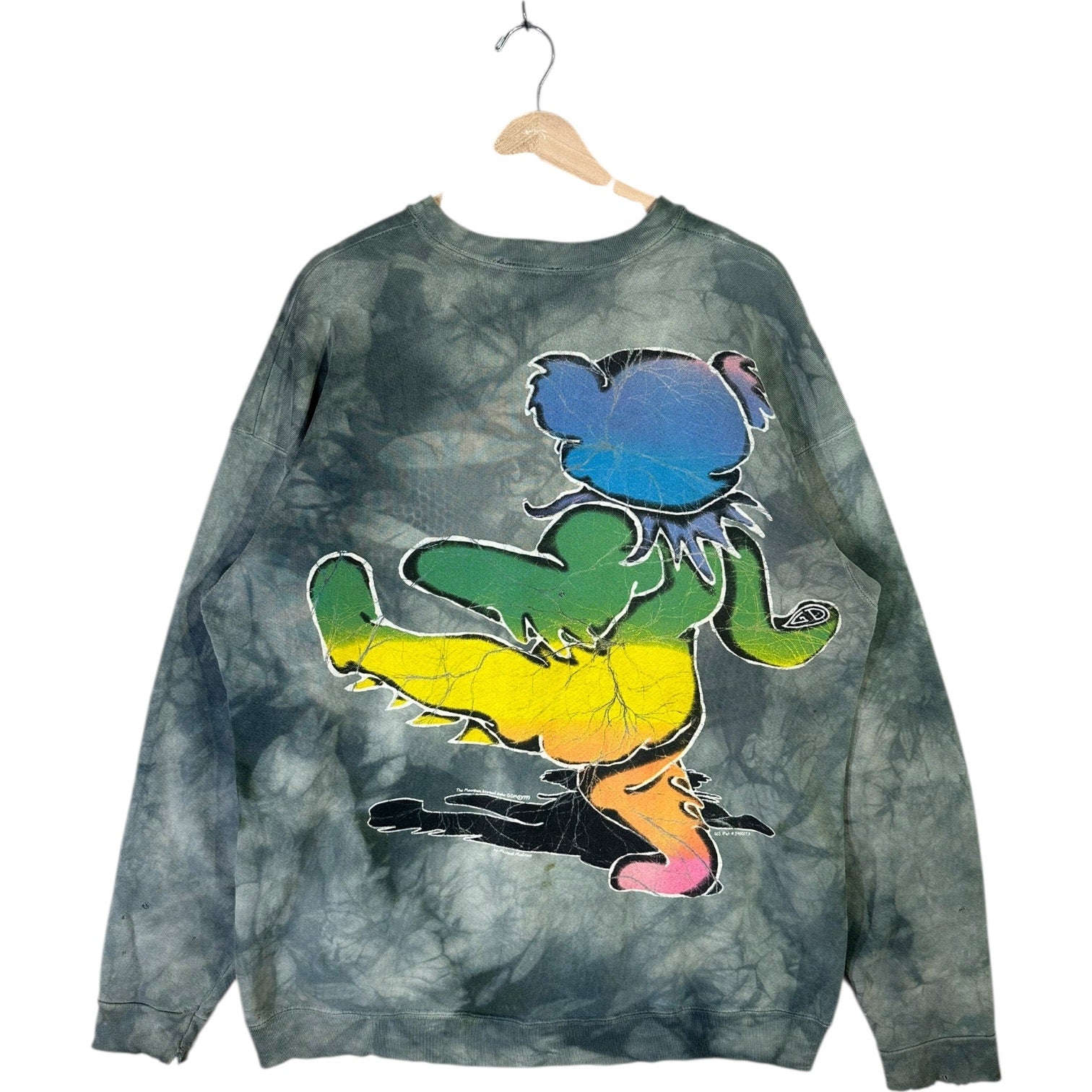 Vintage Grateful Dead Dancing Bear Tie-Dye Crewneck