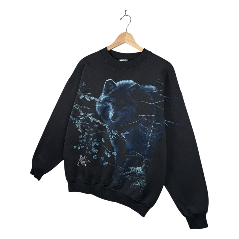 Vintage Wolf Nature Graphic Crewneck