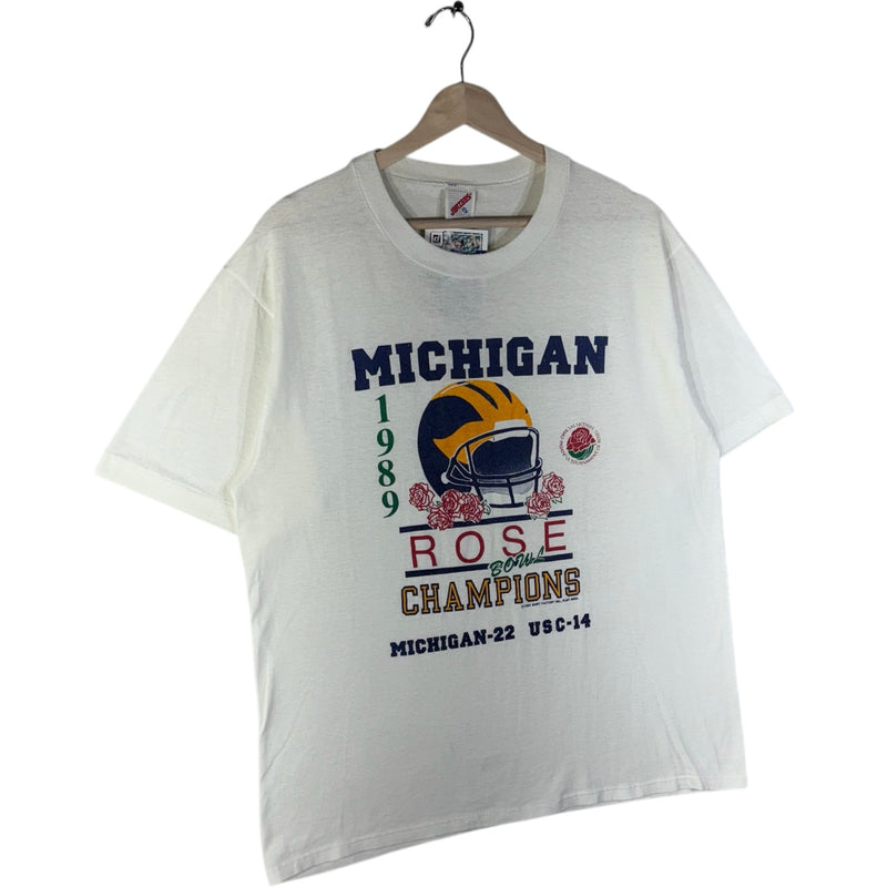 Vintage University Of Michigan Rose Bowl Champions Tee 1989