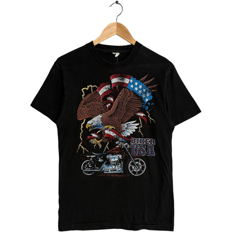Vintage Harley Davidson Biker USA Riding Bike Eagle Tee
