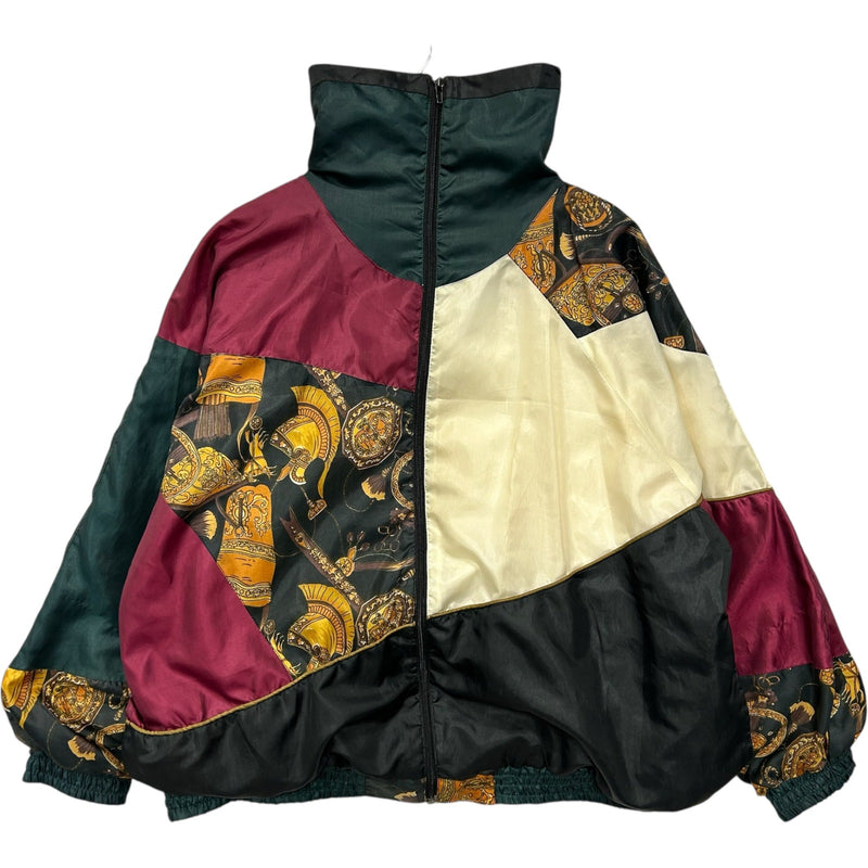 Vintage Color Block Retro Full Zip Windbreaker