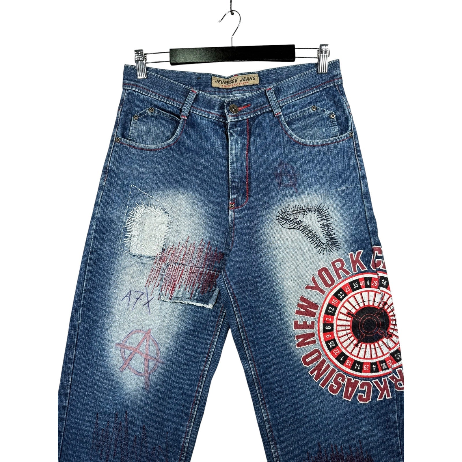 Vintage Jeunesse New York Wide Leg Denim Jeans 40