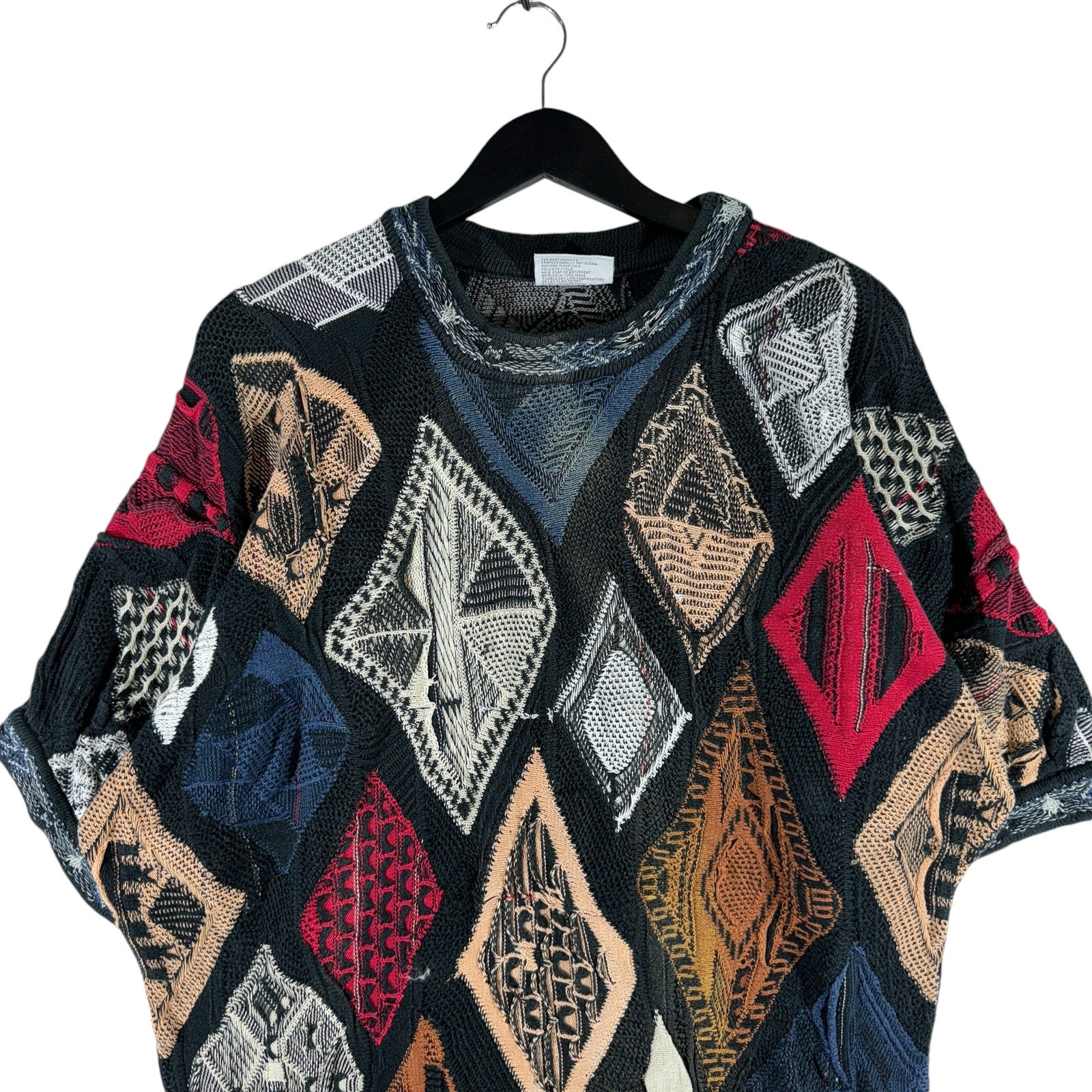 Vintage Coogi 3D Knit Short Sleeve Sweater