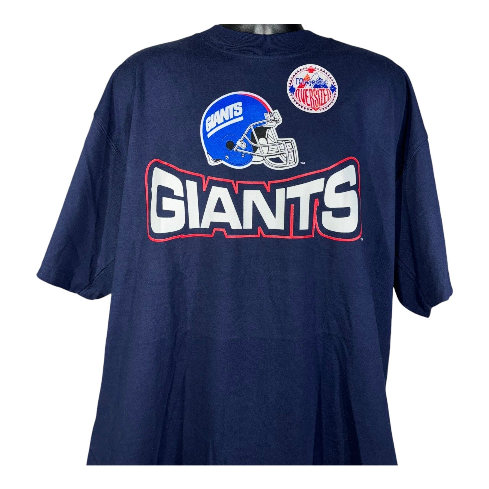 Vintage Majestic New York Giants NFL Spellout Tee 90s