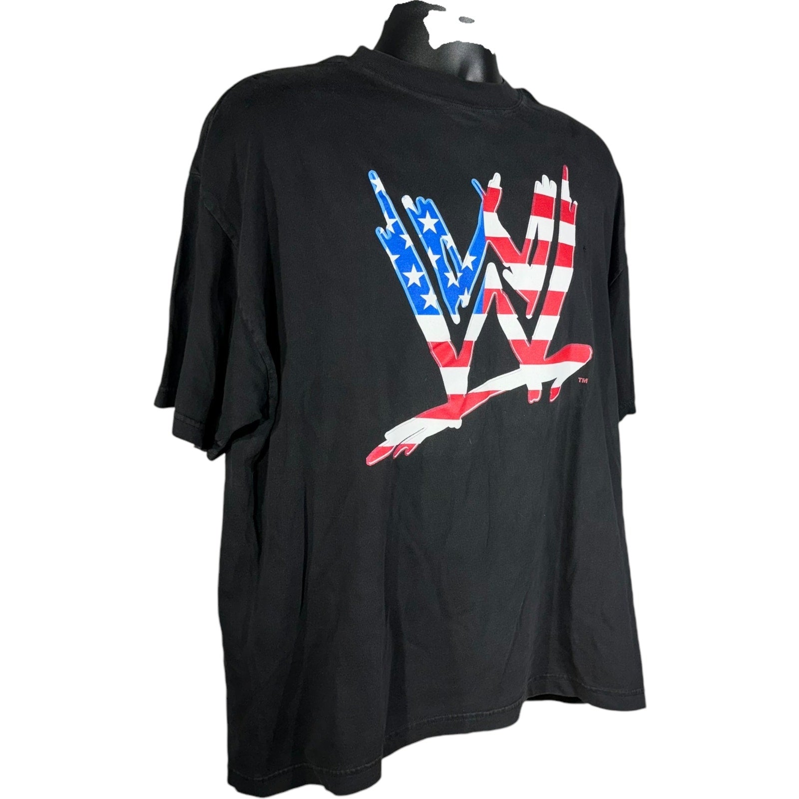 Vintage WWE American Flag Logo Tee