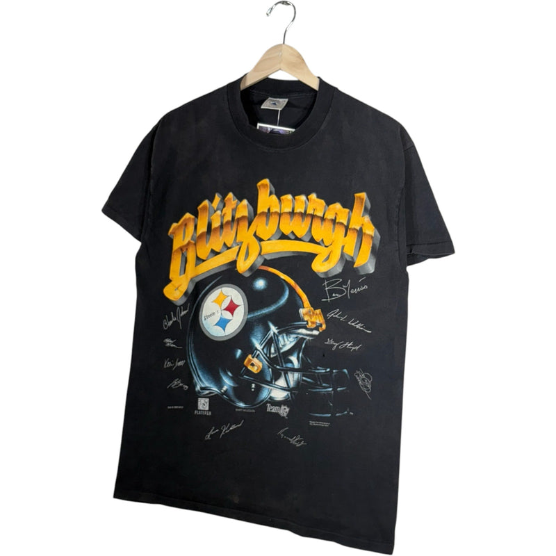Vintage Pittsburgh Steelers Helmet Spellout NFL Tee