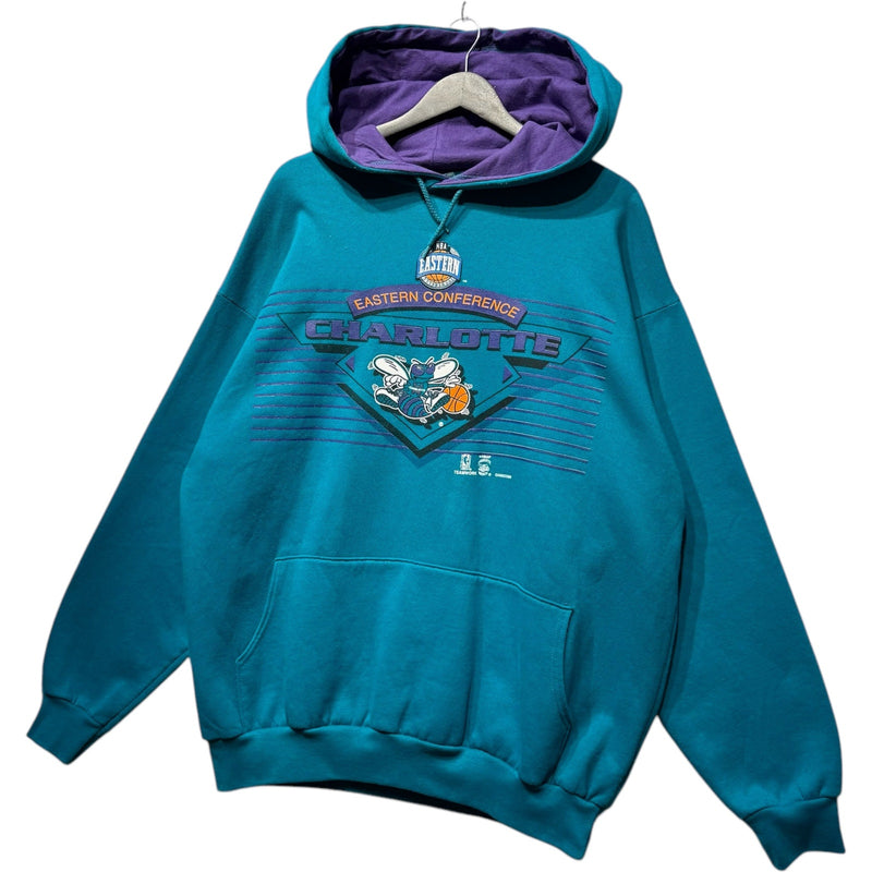 Vintage Charlotte Hornets Spellout Logo NBA Hoodie